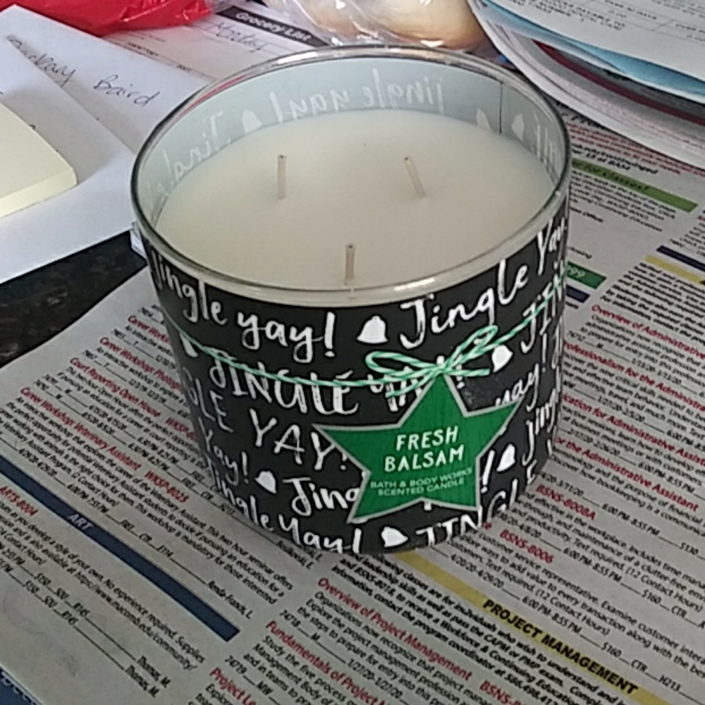 Candle fresh balsam